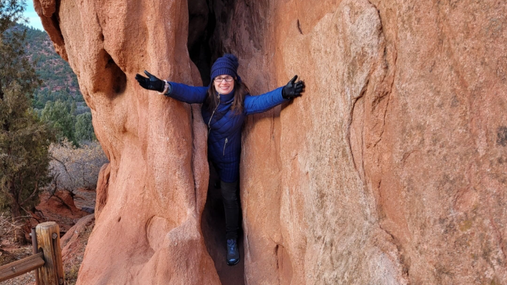 I'm in Sentinel Spires at Garden of the Gods, Colorado.